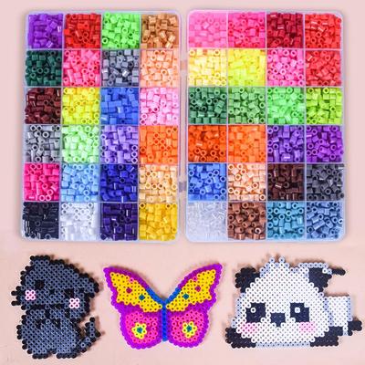 Набор из 48 цветов бусин Perler & Hama, 4800 штук, развивающая 3D-игрушка-пазл для детей