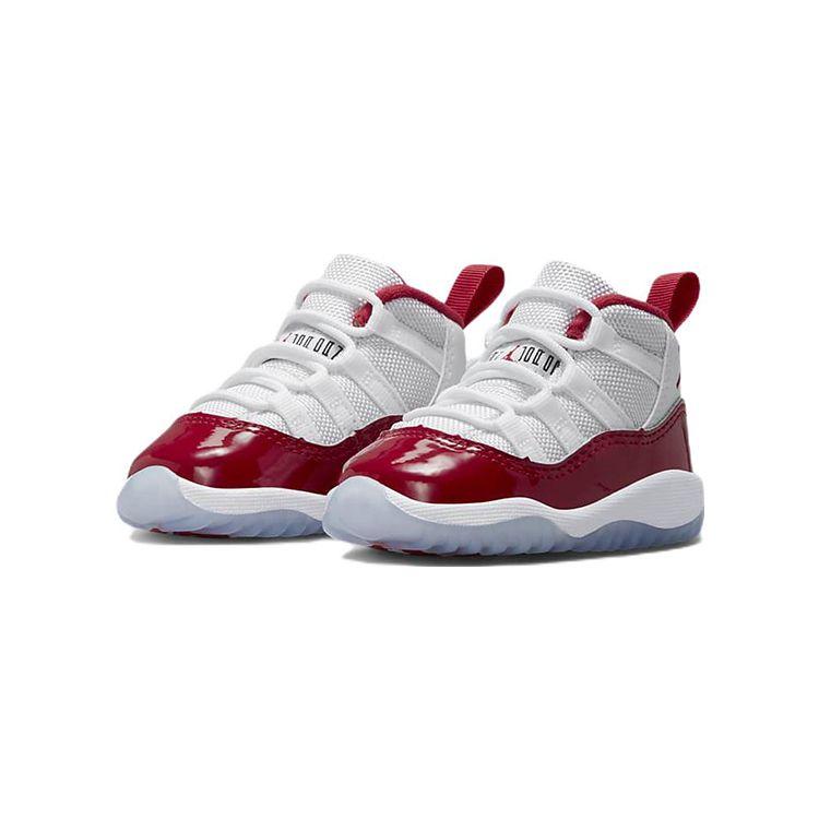 Кроссовки Air Jordan 11 Retro TD Cherry Baby Белый Черный Varsity-Red 378040-116