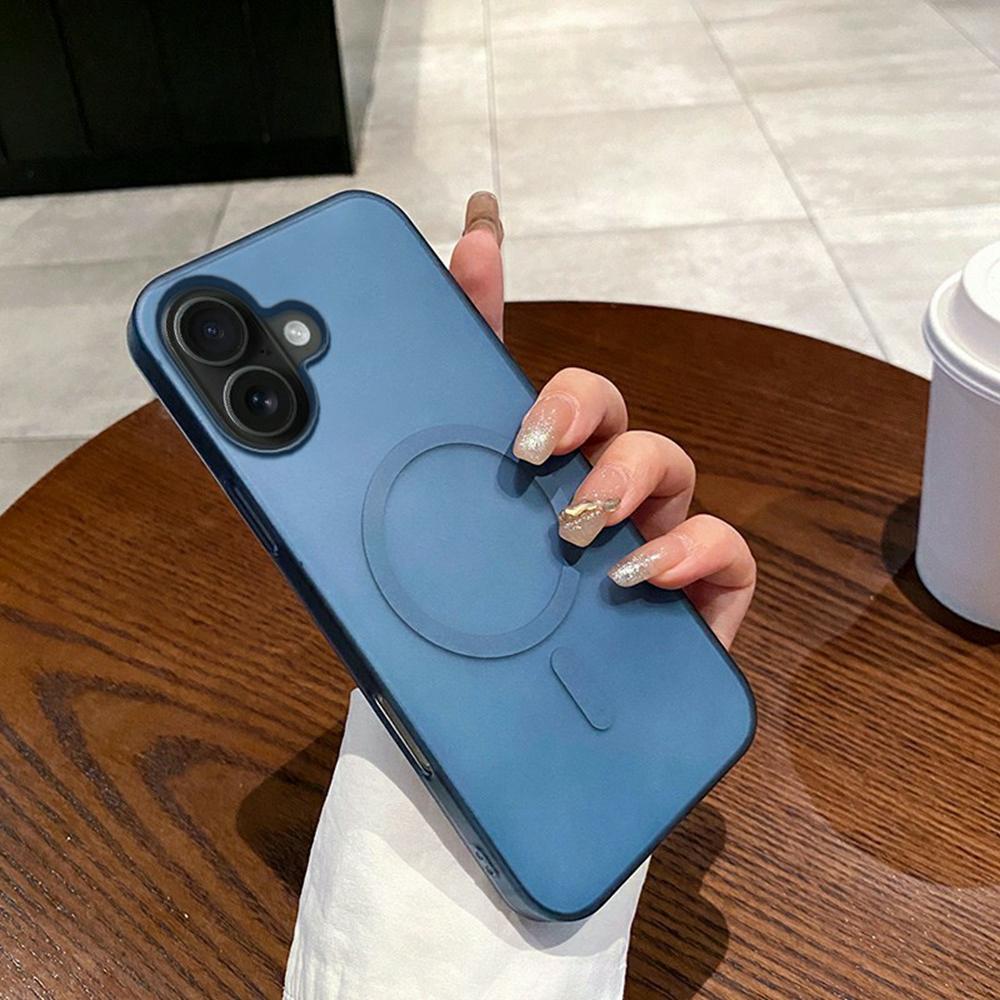 For iPhone 16 Magnetic Case Compatible with MagSafe Frosted PC Phone Cover - Desert Gold