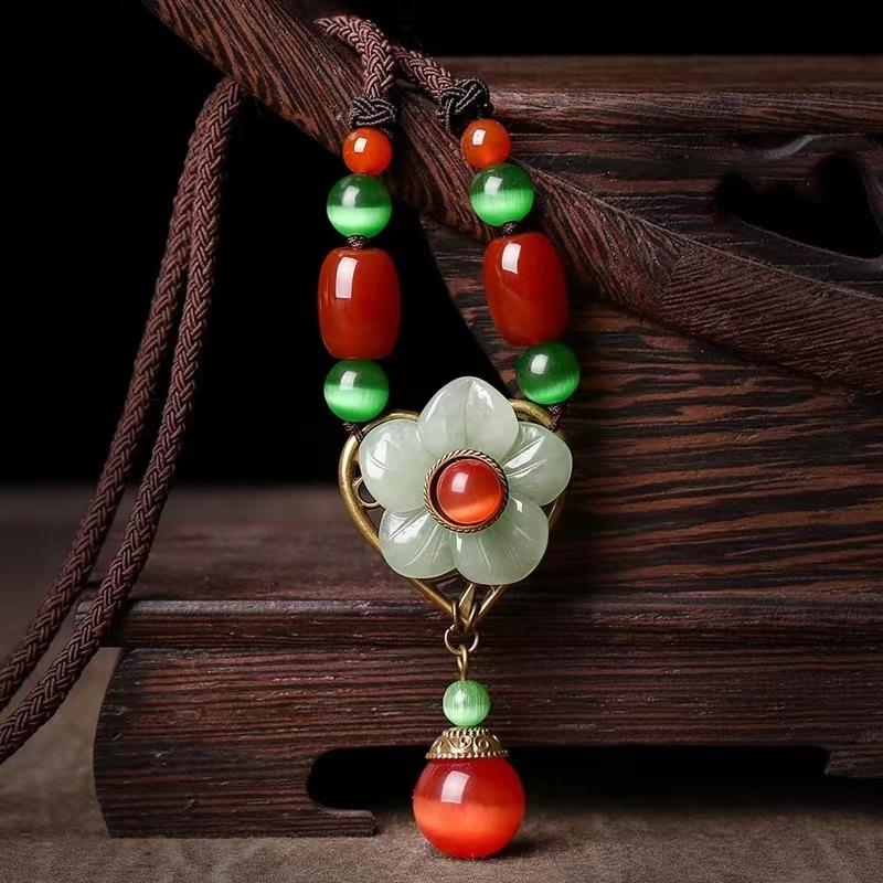 GemChic Женское Новое Этническое Классическое Ожерелье с Подвеской из Бисера, Винтажная Регулируемая Цепочка, Модный Подарок На День Рождения, Рождественские Украшения