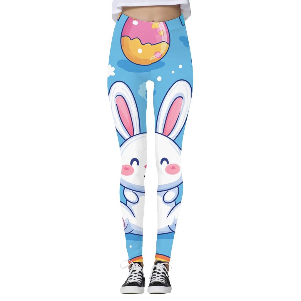 Women's Casual And Fashionable Outdoor Holiday Print Plaid Print Slim Fit Elastic Yoga Pants Nine Minute Pants