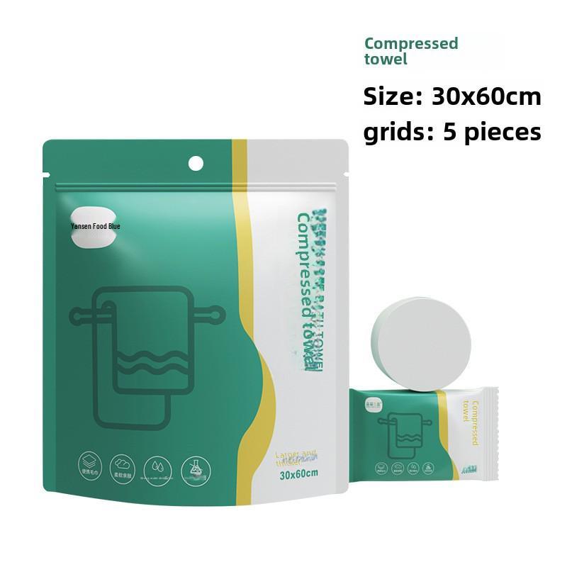 Портативные банные полотенца из прессованного хлопка - плотные, одноразовые, в индивидуальной упаковке