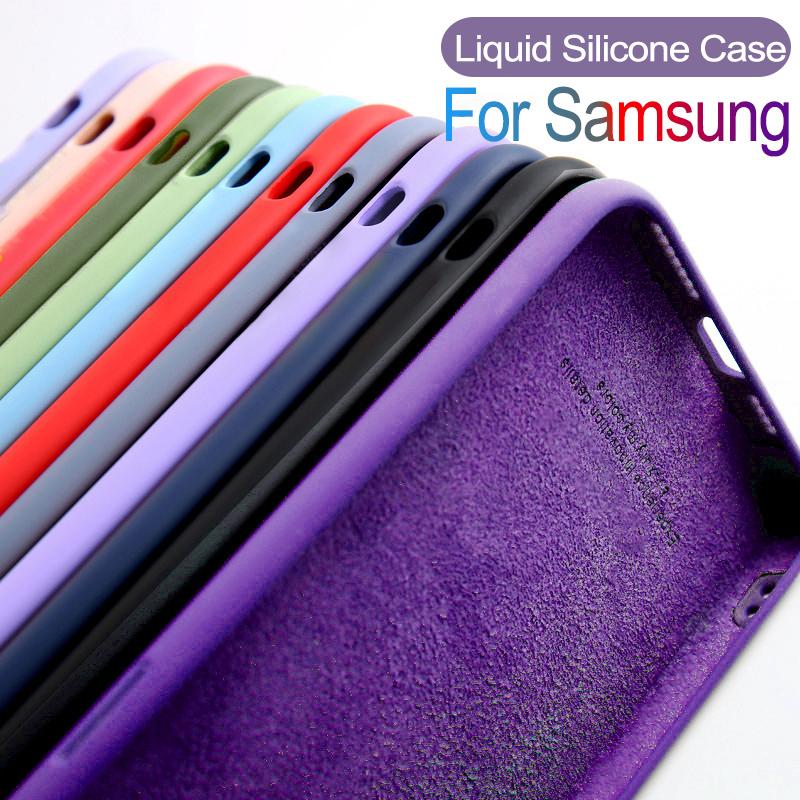 Жидкий силиконовый чехол для телефона Samsung Galaxy Note 20 Ultra 10 Plus 9 A23 A22 A21S A31 A41 A51 A71 A50 A70 Мягкая защитная накладка Skin Funda