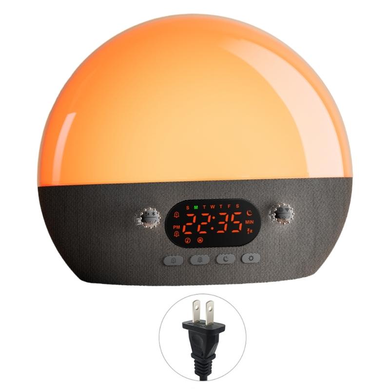 Будильник с белым шумом и световым будильником с 11 успокаивающими звуками и приложениями-ночниками, управляемыми для индивидуального утреннего сна