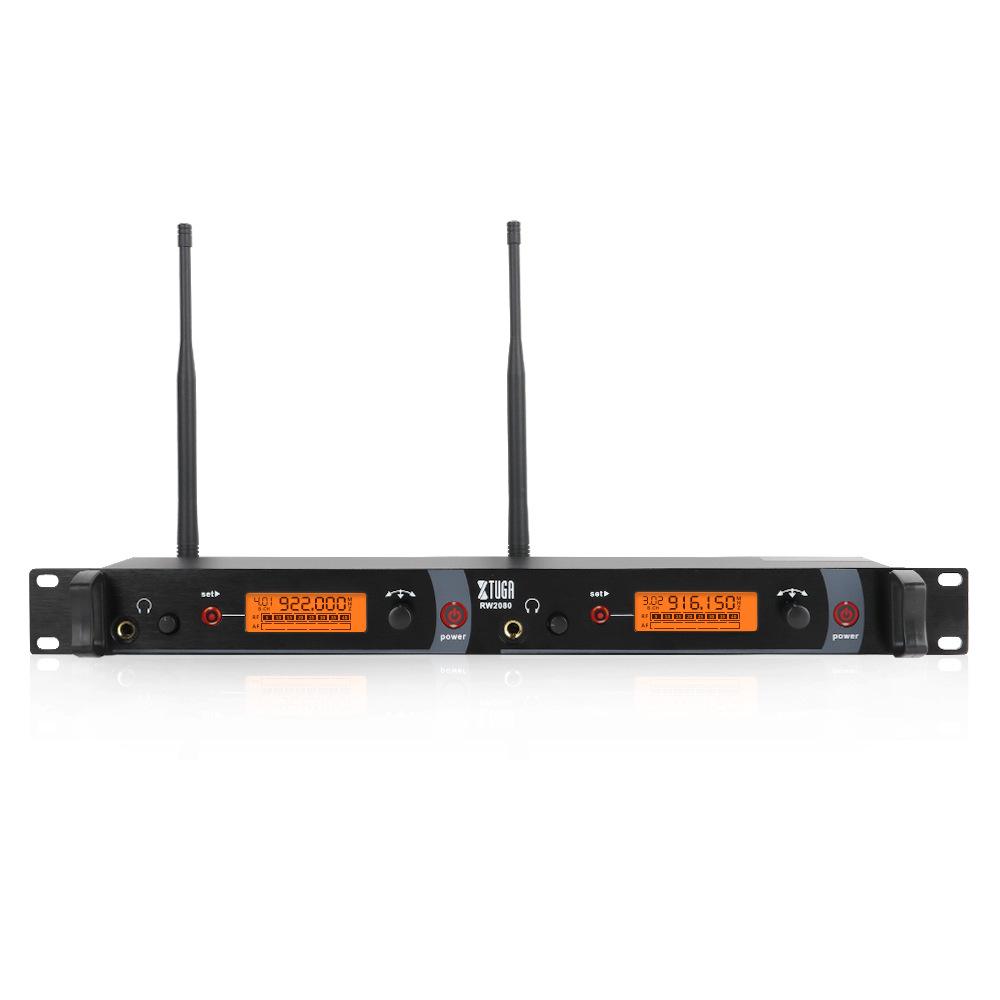 XTUGA RW2080 UHF Двухканальная беспроводная система внутриканального мониторинга с рэковым передатчиком 2U для сцены и записи