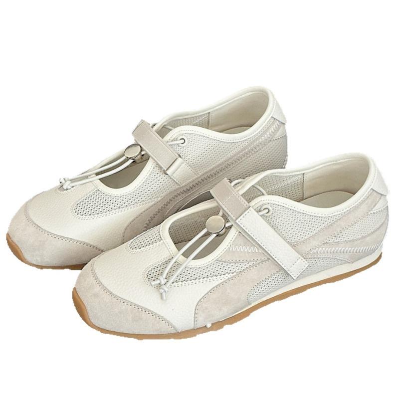 Балетки в стиле ретро, нишевые туфли Мэри Джейн для женщин, летние, тонкие, дышащие сетчатые, универсальные, легкие туфли на доске