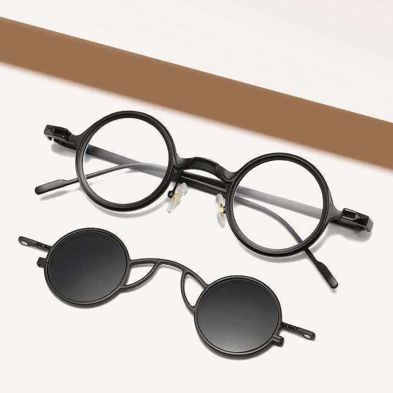 Retro Round Metal High-end Sunglasses for Men and Women Fashion Trendy Sunscreen Outdoor Sunshade UV Resistant Glasses
