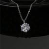 New 2ct Moissanite 925 Sterling Silver Necklace Pendant Chain Fine Jewelry for Woman Wedding Sparkling Classic Party Fashion