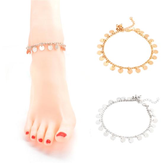 Женщины Boho Bell Круглые Подвески Ножные браслеты Браслет на щиколотке Цепь Ювелирные изделия для ног