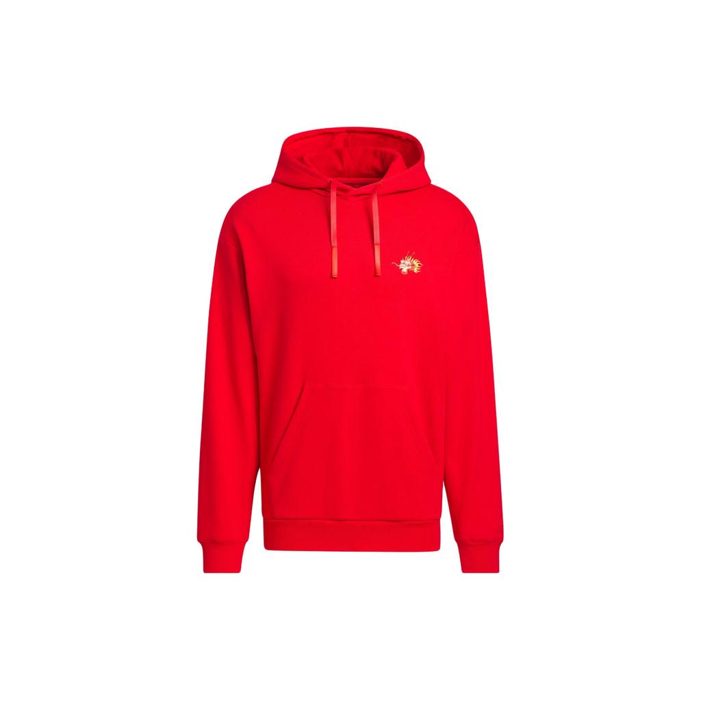 Adidas FW23 Dragon Year CNY Series Дракон с вышивкой, повседневная толстовка с капюшоном, мужские топы, светло-малиновые JE6114