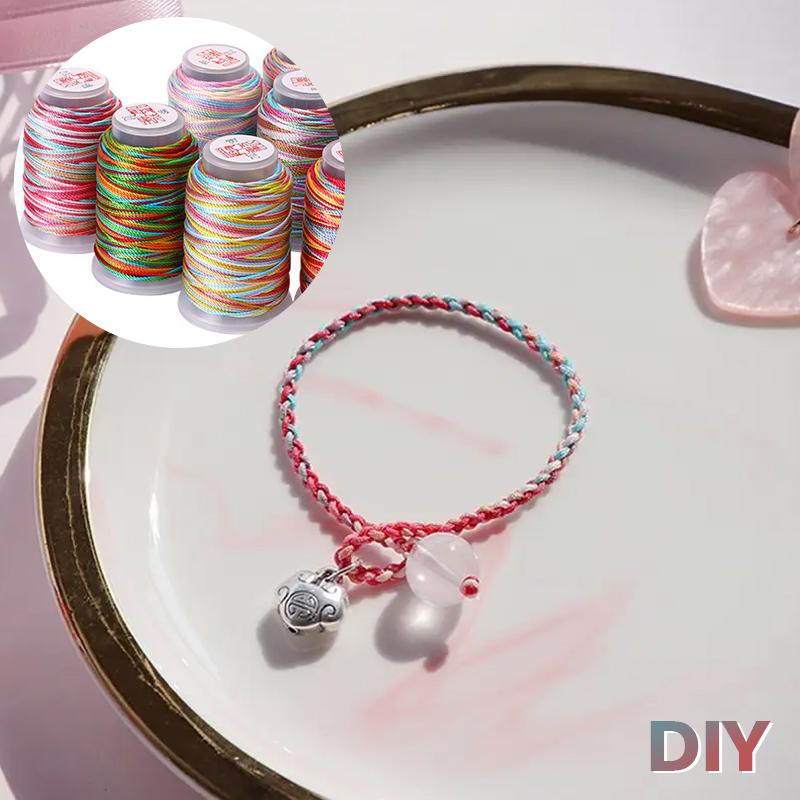 1 моток сделай сам многопрядная нить ручная нить браслет с градиентной нитью полиамидное волокно веревка плетение плетеная веревка 18 прядей