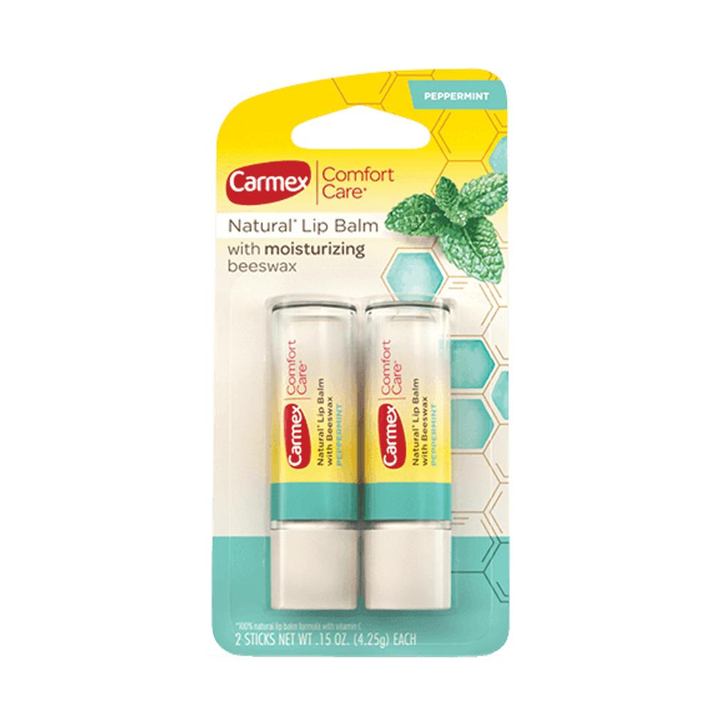 Balsam do ust z woskiem pszczelim Carmex Comfort Care mięta pieprzowa 2-pak