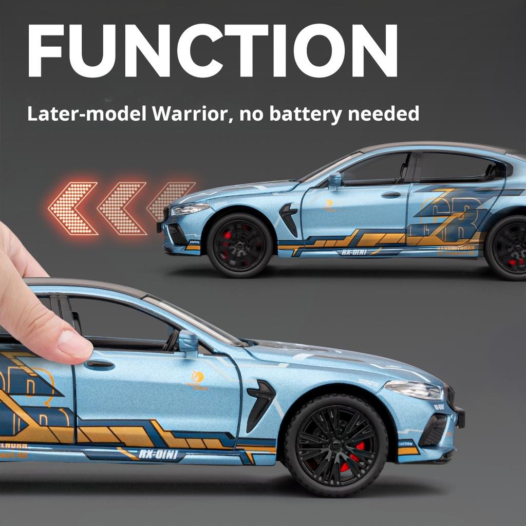 1:32 BMW M8 Exquisite Alloy Sport Car Model Simulation Racing Pull Back Toy Boys Super Car Collectible Decoration Boys Gifts