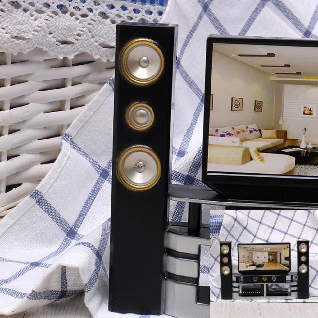 BABY ACC Miniature TV Speaker Appliance Set Kids Pretend Play Toy Dollhouse Accessory
