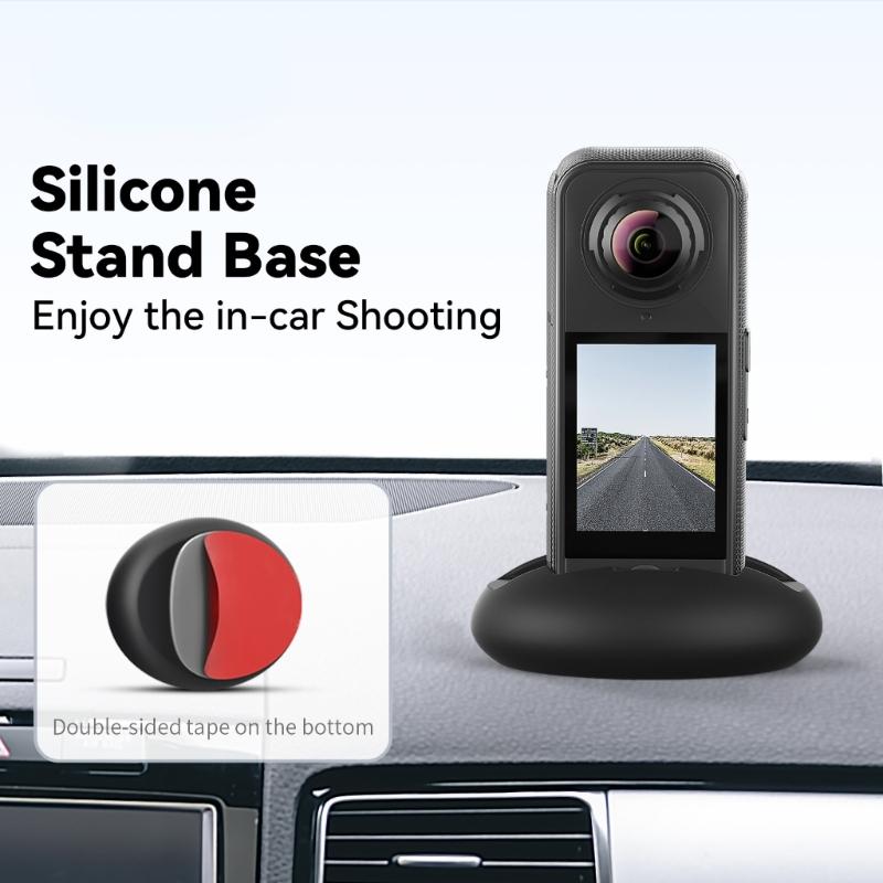 Silicone Base Camera Desktop Mount Precise Cut Design AntiSlip Base For X4 Air Outdoor Adventure Photography Accessory
