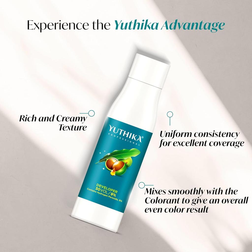Yuthika Professional Hair Color Developer 30 Volume 9% 1L Salon-Grade Smooth Vibrant Hair Coloring