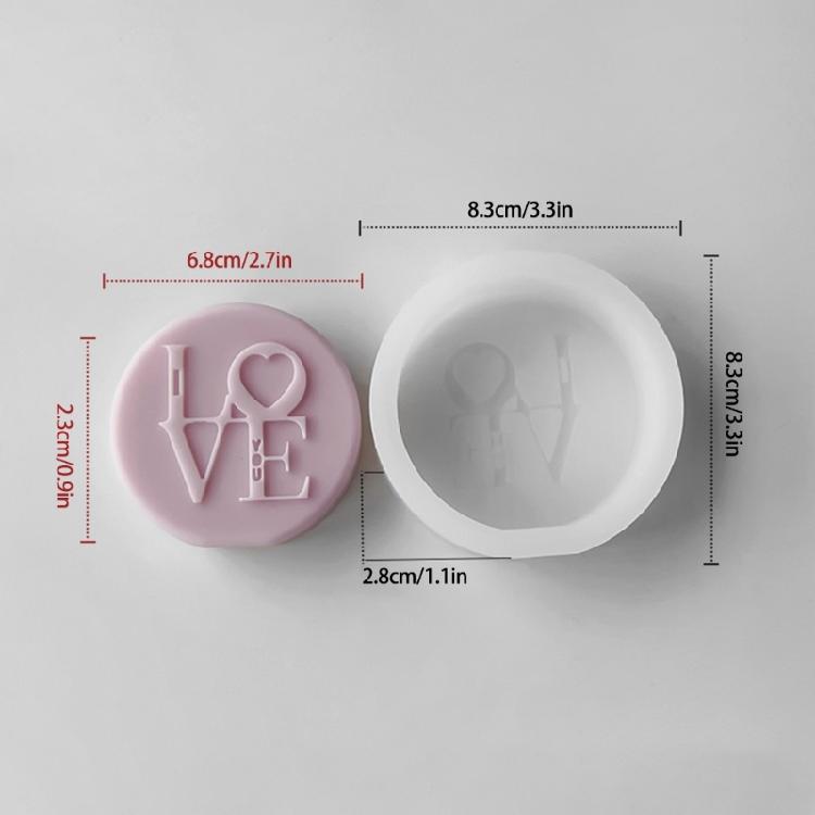 Форма для изготовления свечей ручной работы с украшением в виде письма с признанием в любви для домашнего декора