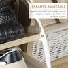 Shoe Cabinet, 2 Drop-Down Drawers, Shelf, for 8 Pairs, 80x25.5x112.5cm, Natural & White