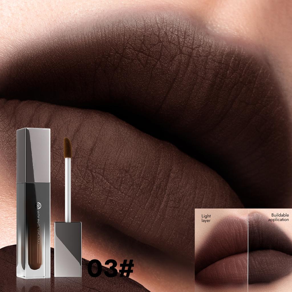 YOUNG VISION Матовый крем для губ 4-в-1: Водостойкий, Стойкий, Многофункциональный в 6 цветах