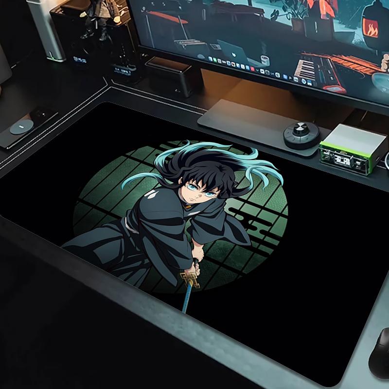 Muichiro Tokito Mouse Pad Large Gaming Table Cushion Nonslip Laptop Tablet Big Mousepad Xxl Mat Mini Pc Playmat With Lock Edge