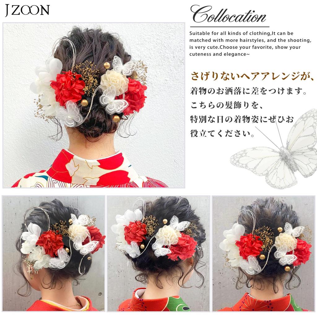 JZOON Hair Ornaments for Dried and Solar Popular Hair Accessories for Photo and Japanese Perfect for and Set In White and Y1704 Coming-of-Age