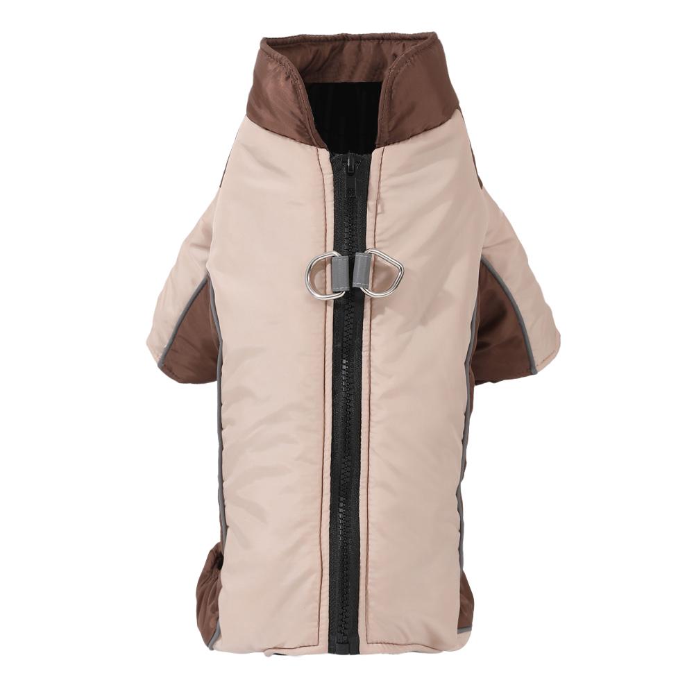 Утепленные комбинезоны для собак, зимняя ветрозащитная теплая куртка для щенков маленьких и средних собак с D-образным кольцом, эластичная, светоотражающая, одежда для чихуахуа и йоркширских собак