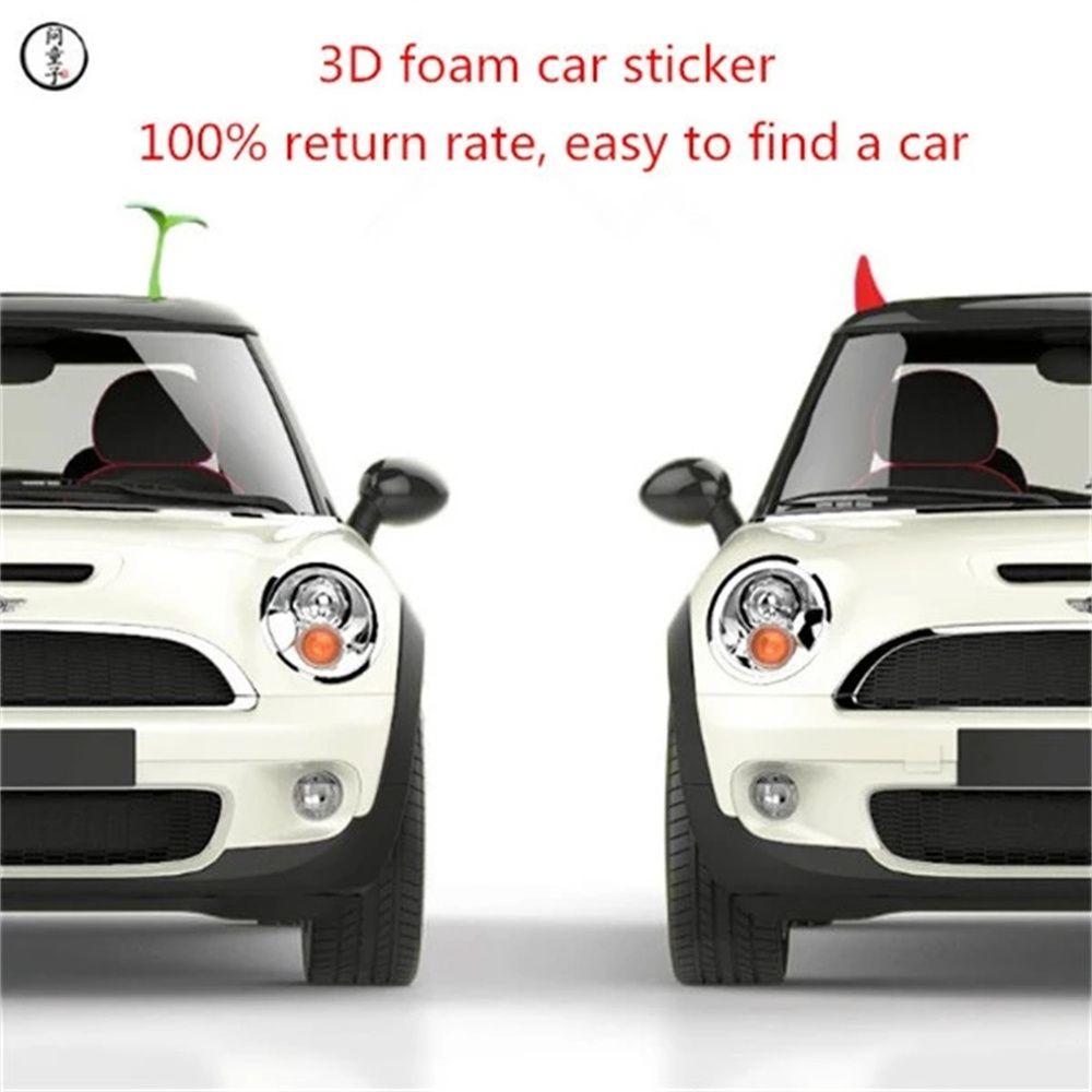 Devil Horn 3D Small Saplin Car Roof Sticker Car Roof Decoration 3D Car Sticker Car Sticker