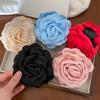 Solid Color Fabric Big Rose Hair Clip for Women Elegant Back of The Head Shark Clip Fashion Girl Hair Clamp Hair Accessories
