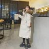 Женская зимняя длинная пуховая куртка в корейском стиле из хлопка: Свободный крой, толстое, модное пальто