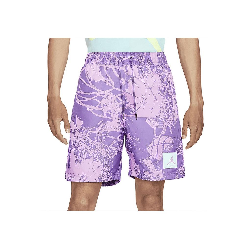 Jordan Flight Printed Basketball Shorts with Drawstring Men Bottoms Purple CZ4750-591