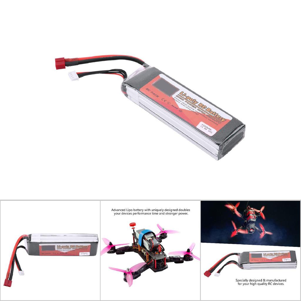ZOP POWER 3S 14.8V 4500mAh 60C Rechargeable LiPo Battery with T Plug (4500mAh)