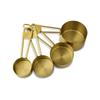 4 Piece Gold Stainless Steel Nesting Measuring Cup Set Durable Kitchen Essential Accurate Measurement Cups Versatile Nesting