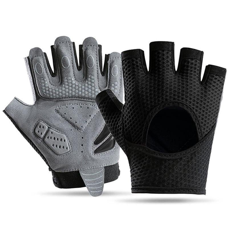 Unisex Half-Finger Gym Gloves Weightlifting Pull-Up Bar Cycling Outdoor Sports Anti-Slip Sweat-Resistant Lightweight
