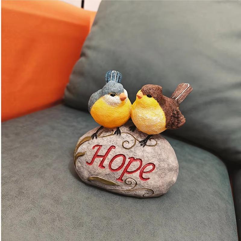 Статуя птицы Садовая скульптура Украшение Имитация камня Птица Гостиная Настольное украшение Творческие поделки