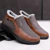 Winter Old Beijing Cloth Shoes Men's Cotton Shoes Warm and Velvet Middle-aged and Elderly Father Shoes Soft Sole Thickened Walking Elderly Cotton Boot