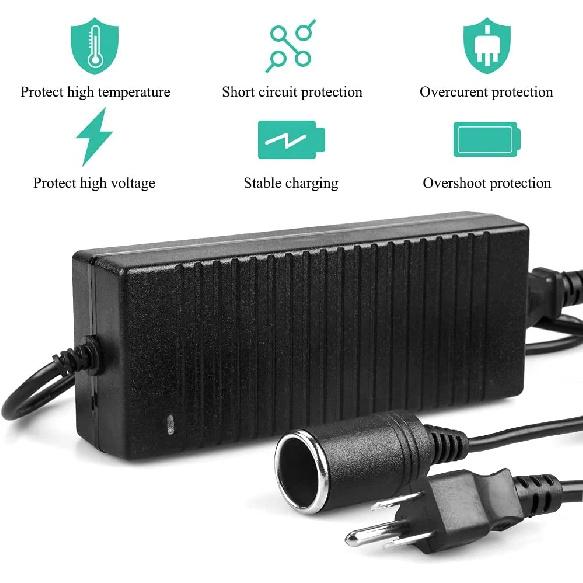 Car Power Adapter Power Convert AC Adapter DC 110V / 220V to 12V 10A Power Adapter Converter for Car Refrigerators Air Pump