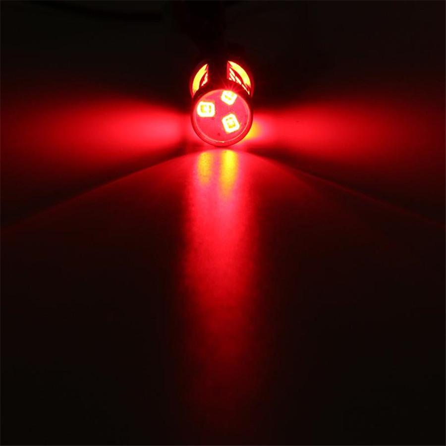 2pcs T20 7443 W21/5W Red LED Taillight Flashing Strobe Blinking Brake Stop Light