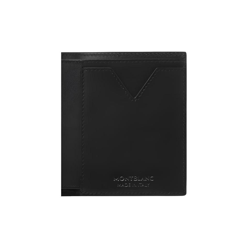 Montblanc Кожаный кошелек с логотипом Мужской кошелек Черный 128583