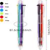 1 Pcs Multicolor Pen, 6-in-1 Multicolor Ballpoint Pens, 6 Colors Retractable Ballpoint Pens for Office School Supplies Kids Gift