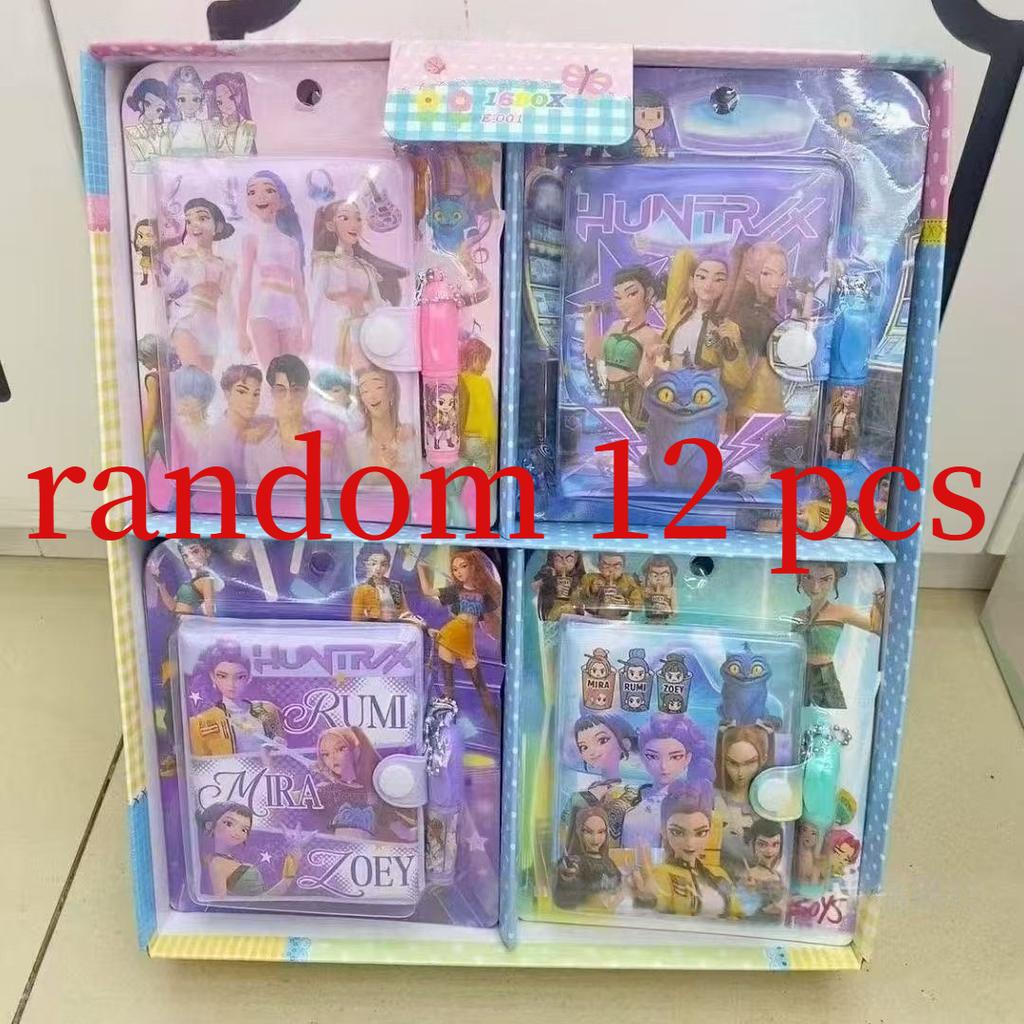 2026 new In Stock Hot KPOP Demon Hunters Notebook with Pen Set, Cartoon Student Stationery Journal Notebook for Fans Gift