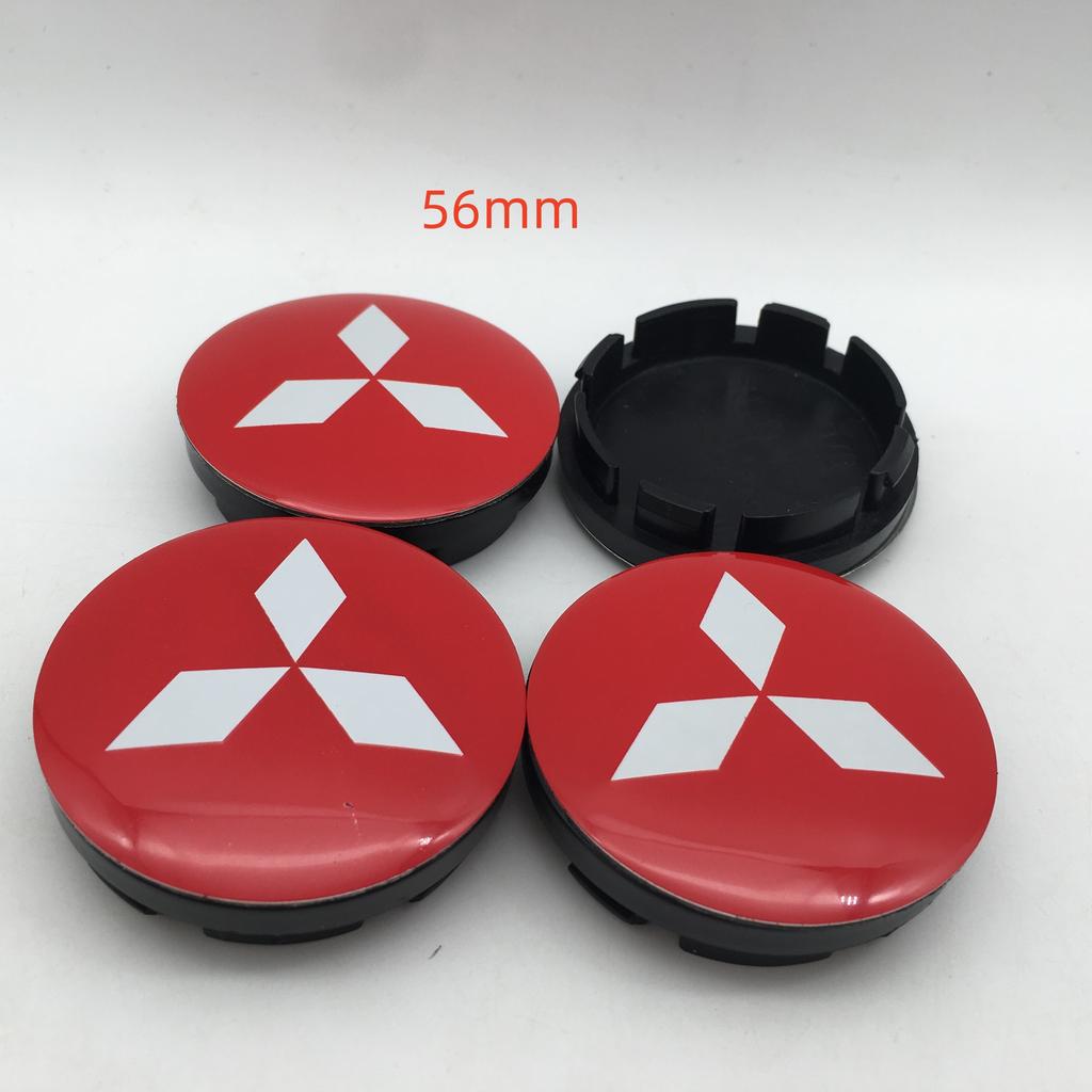 4pcs 3D 56mm 60mm 68mm for Mitsubishi Car Wheel hub Center Cap emblem Badge covers sticker Decals styling auto Accessories