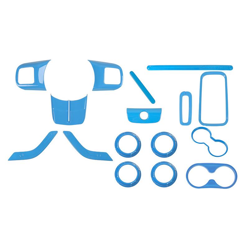 SHINEKA ABS украшение интерьера автомобиля, наклейки, полный комплект отделки, 2/4 дверные аксессуары для Jeep Wrangler JK JKU