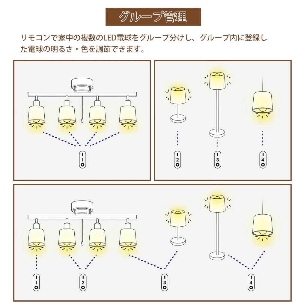 Dimmable LED Bulbs, 6-Pack, 60W Equivalent, E26 Base, Dimmable, Color-Adjustable, 806LM, 6W Power Consumption, Clear, Remote Control, Warm White,