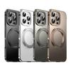 IM-CHEN MagSafe Alloy Frame Rotating Stand iPhone Case