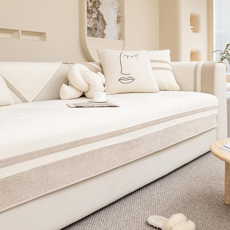 Подушка для дивана из синели, всесезонное универсальное нескользящее кожаное полотенце для дивана, новая подушка для сиденья дивана, подушка для дивана