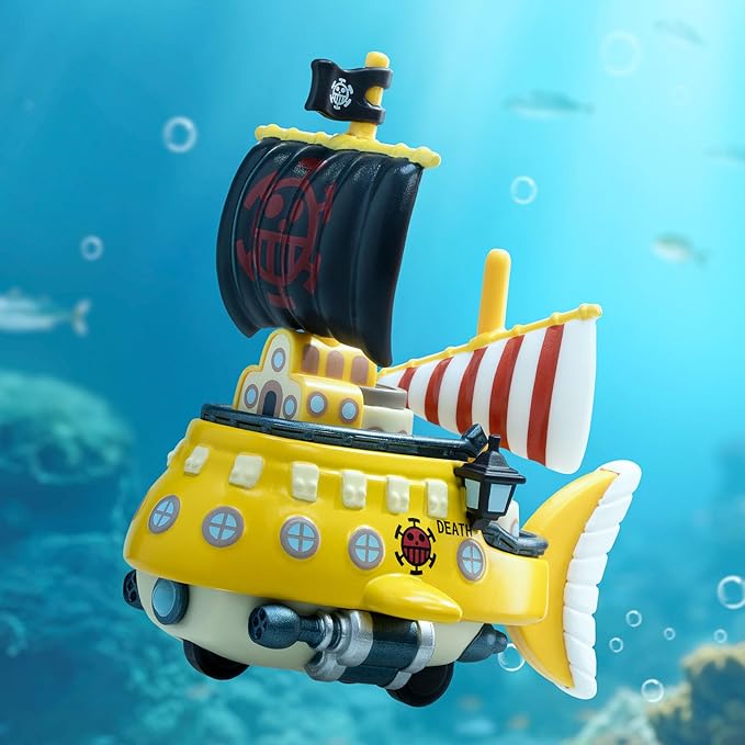 POP MART One Piece - Серия Grand Line Транспортные средства Фигурки в слепой коробке, Коллекционные игрушки Домашние украшения, Праздничные подарки на день рождения для мальчиков, Одна коробка