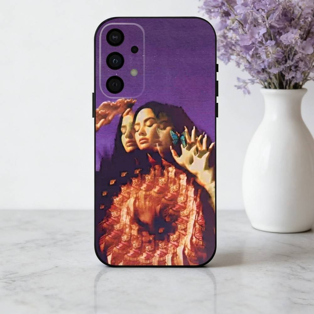 Чехол для телефона D-Demi L-LovatoS Певец Для Samsung Galaxy A73,A72,A71,A70,A53,A52,A51,Мягкий Силиконовый Черный Чехол