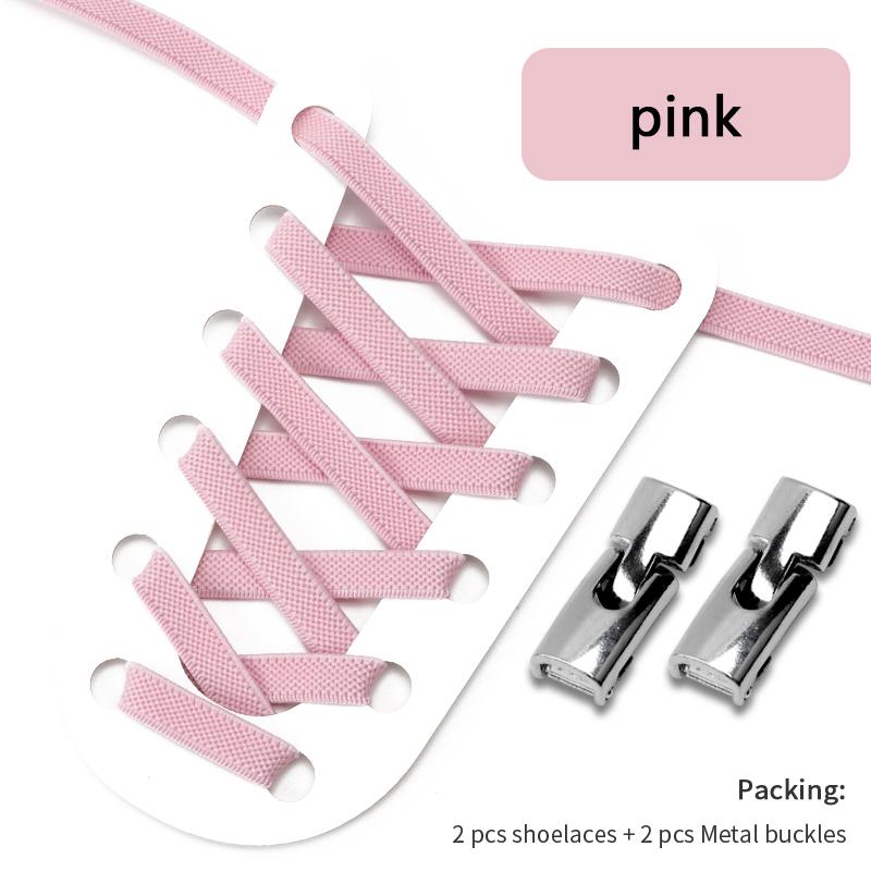 NO.8 4Pcs Cross Lock Shoelaces Without Ties 8MM Width Elastic Laces Sneakers Kids Adult No Tie Shoelace Rubber Bands Shoes Accessorie