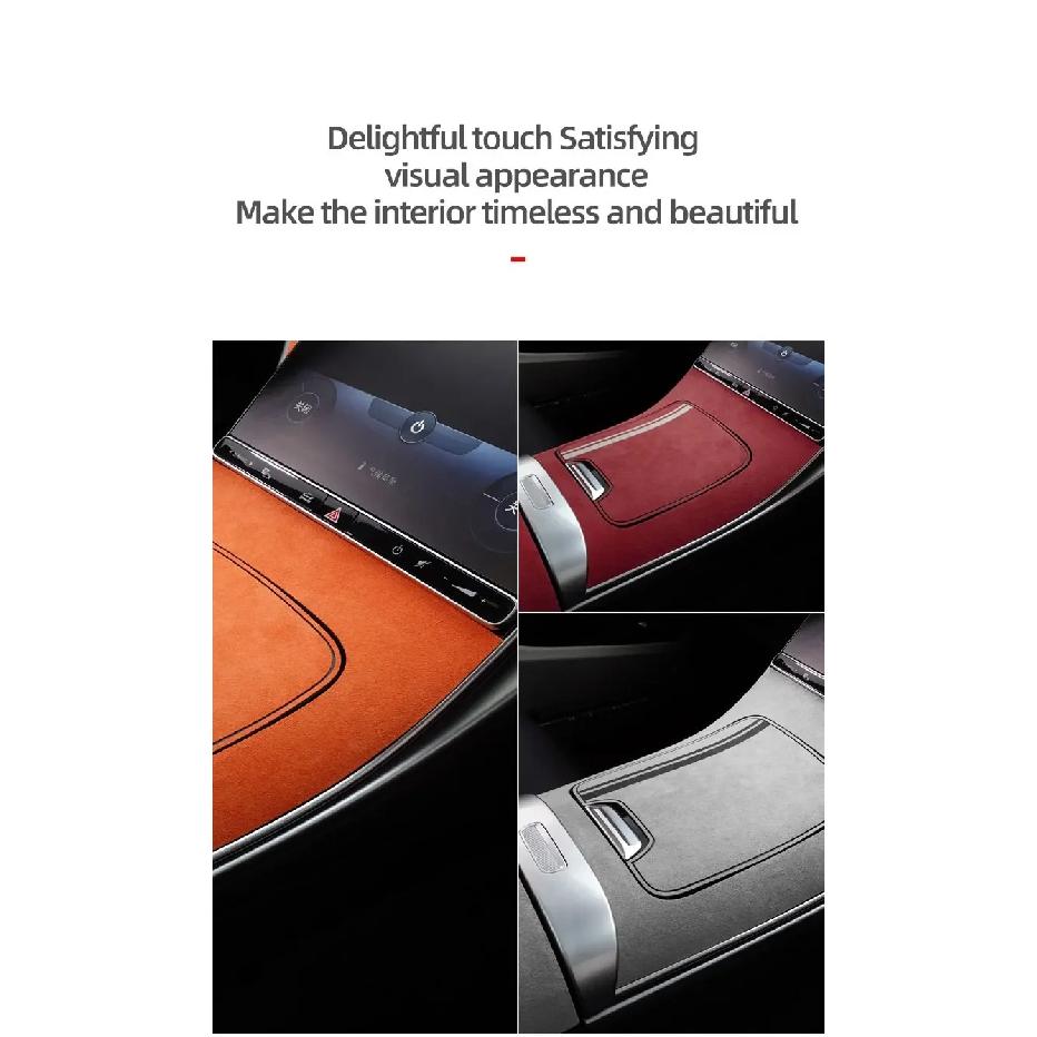 Car Interior Center Console Panel Trim Sticker for Mercedes W206 C Class C200 C220 C260 C300 C180 Made of Alcantara Accessories