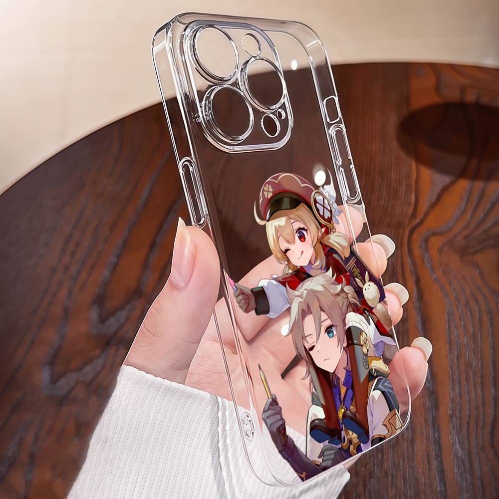 Прозрачный чехол для телефона Albedo Genshin Impact для IPhone 17 16 15 13 12 11 14 Pro Max Mini Plus Силиконовый бампер